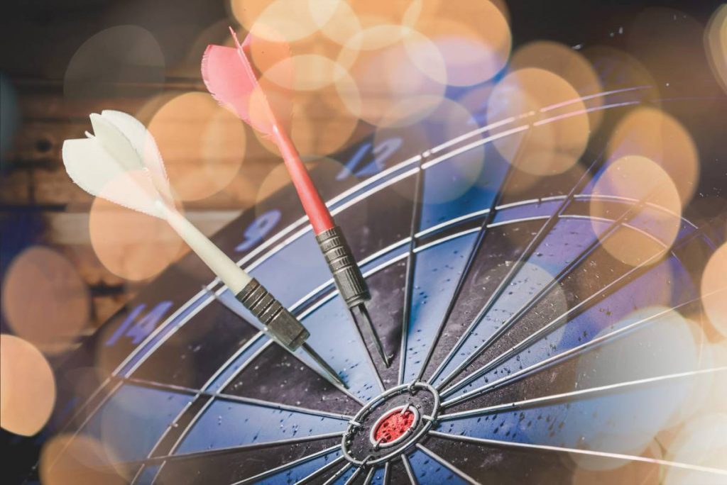 Einwandbehandlung Verkaufsgespräch Dartscheibe