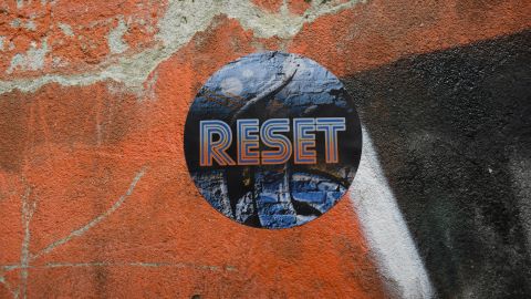 Neuanfang und Veränderung - Reset Aufkleber