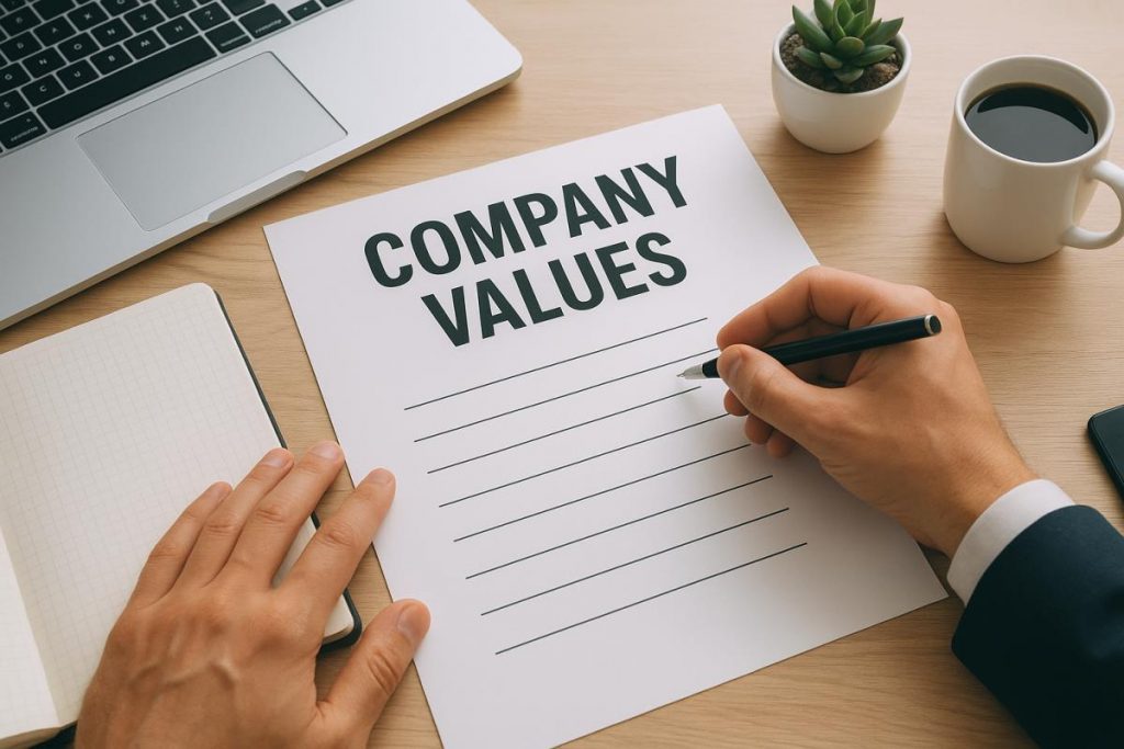 Unternehmenswerte erarbeiten